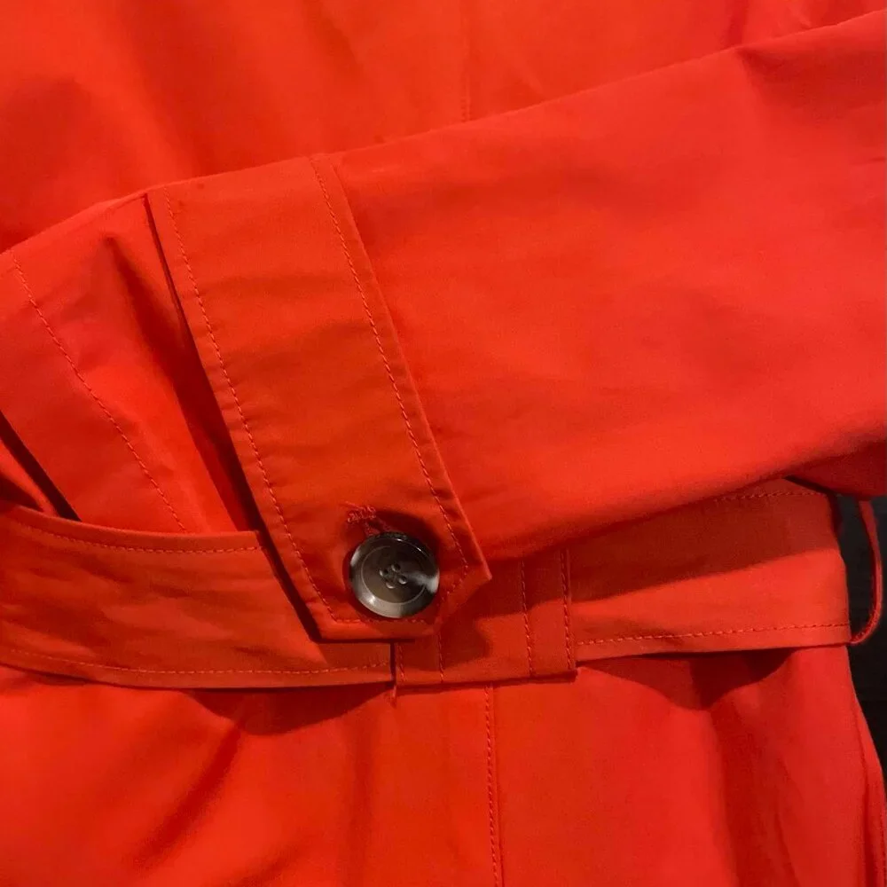 Sam Edelman. Size Lg. Mid-length. Poppy Orange. Gorgeous Trench! - Picture 14 of 16